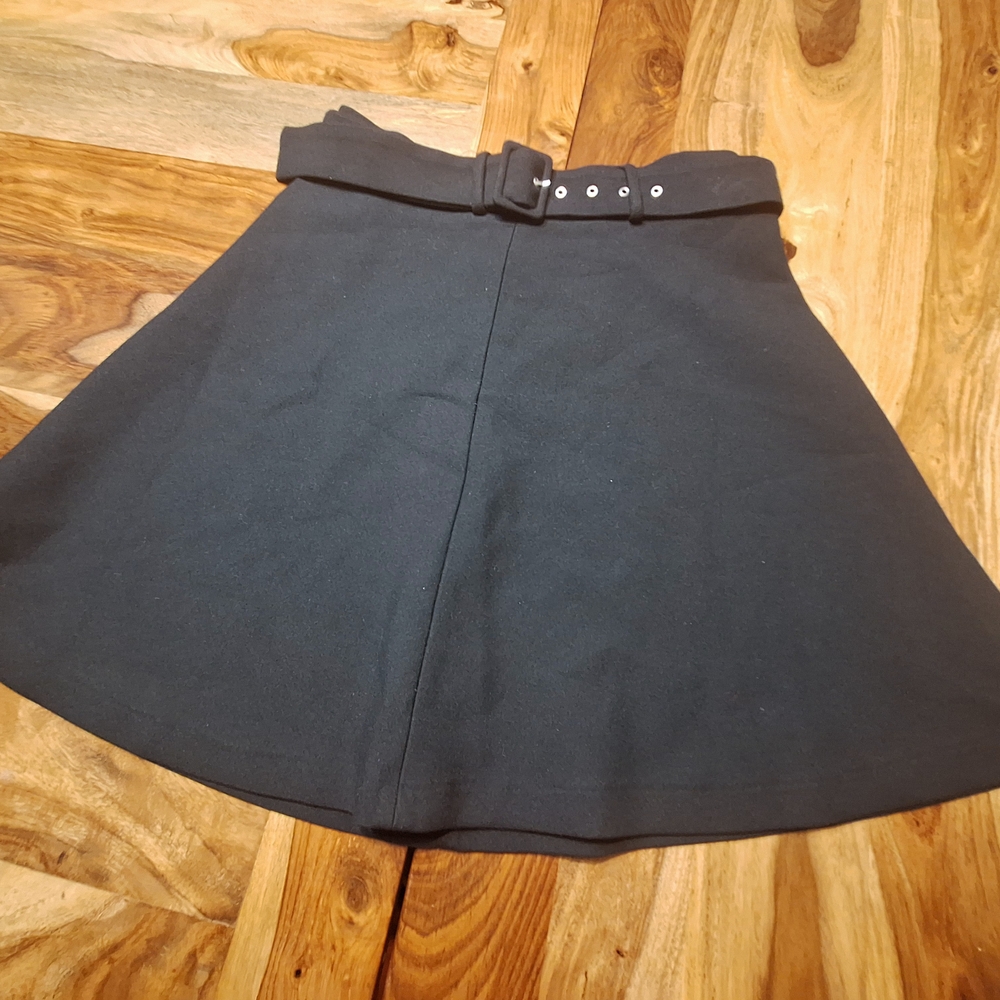 Zara Black Mini Skirt with Belt